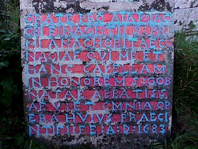 Latin text on Father Finnerty's headstone