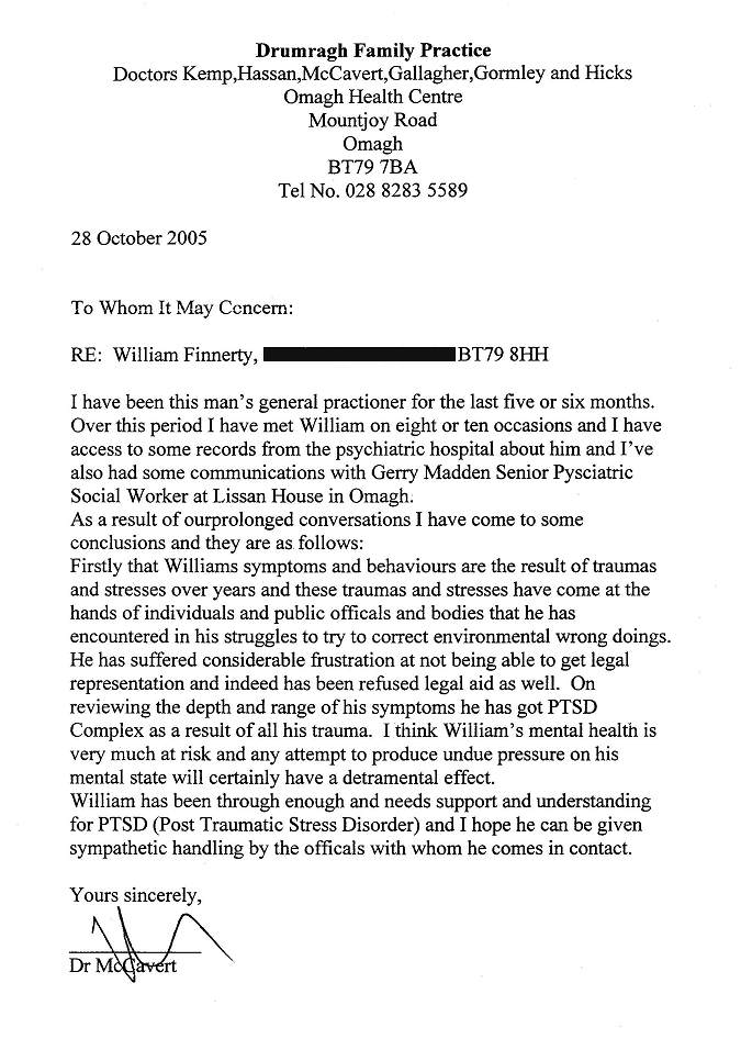 mc letter from doctor